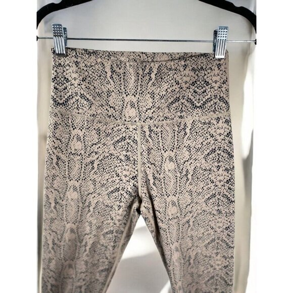 Varley Century 2.0 Snake Print High-Waisted Leggings Beige Black - Size Small (S - Picture 4 of 12